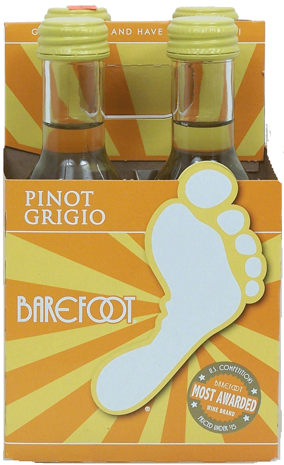 Barefoot  pinot grigio wine of California, 12.5% alc. by vol., 187-ml single serve Full-Size Picture